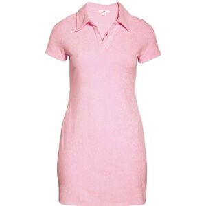 BP Polo Terry Cloth Minidress in Pink Opal